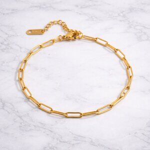“Evelyn” Paperclip Chain Bracelet